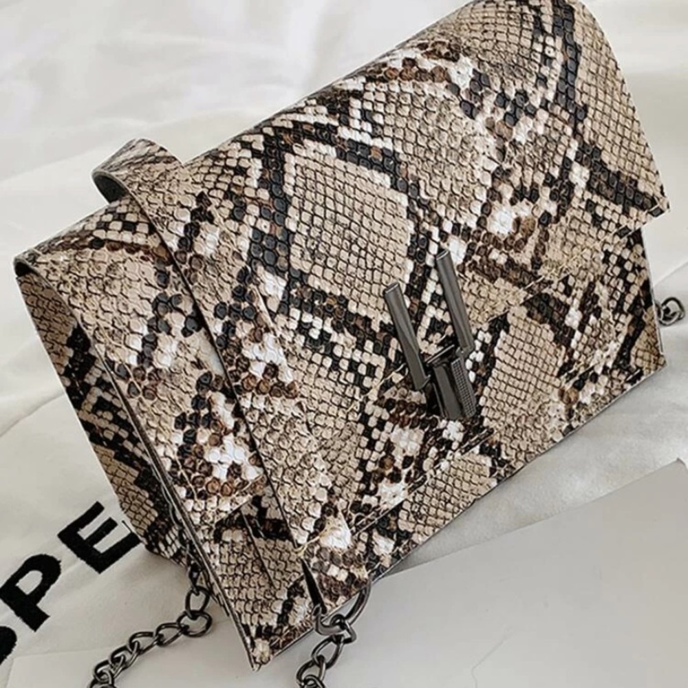 crossbody snakeskin bag